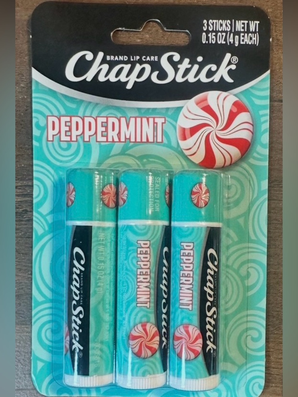 ChapStick Holiday Collection Peppermint Flavored Lip Balm Limited Edition 3pk